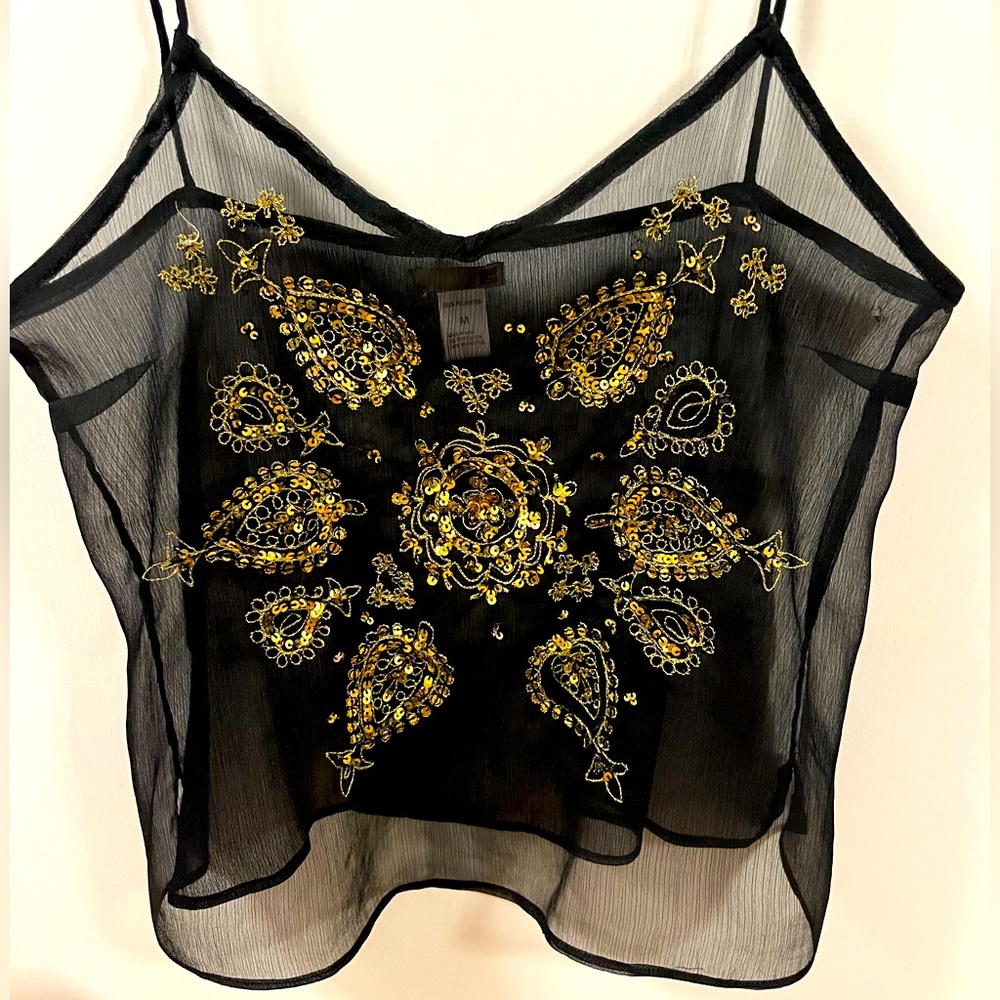 Sheer Sequin Top
